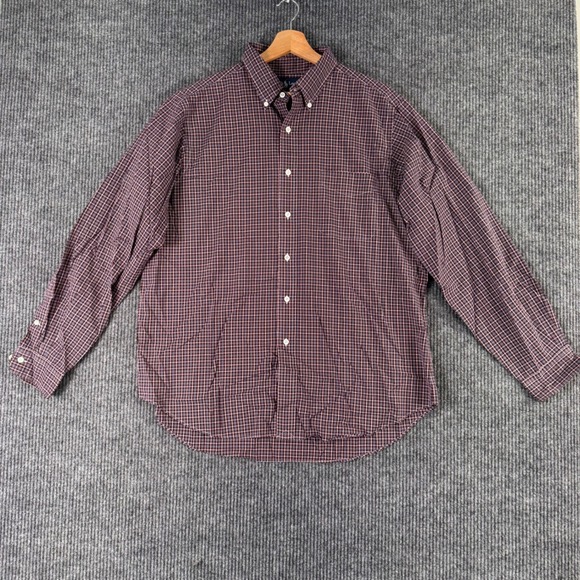 Ralph Lauren‎ Mens XL Plaid Button Down Shirt Classic Fit Long Sleeve Preppy - Picture 2 of 8